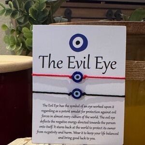 Evil Eye Bracelet Set - Red and Black